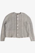 Vintage Cable Knit Cardigan Fisherman Sweater (1980s)