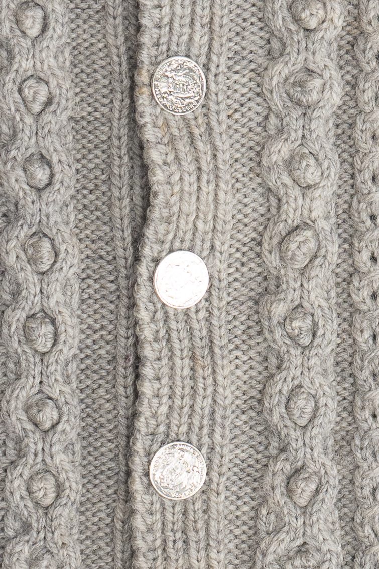 Vintage Cable Knit Cardigan Fisherman Sweater (1980s)