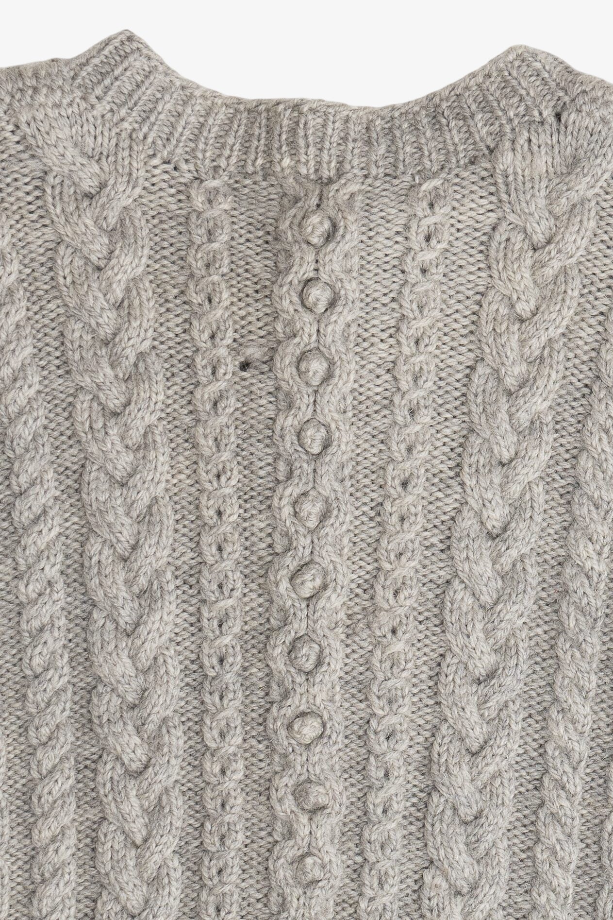 Vintage Cable Knit Cardigan Fisherman Sweater (1980s)