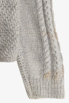 Vintage Cable Knit Cardigan Fisherman Sweater (1980s)