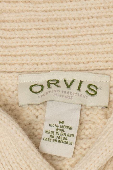 Vintage Ivory Orvis Irish Fisherman Sweater (1990s)