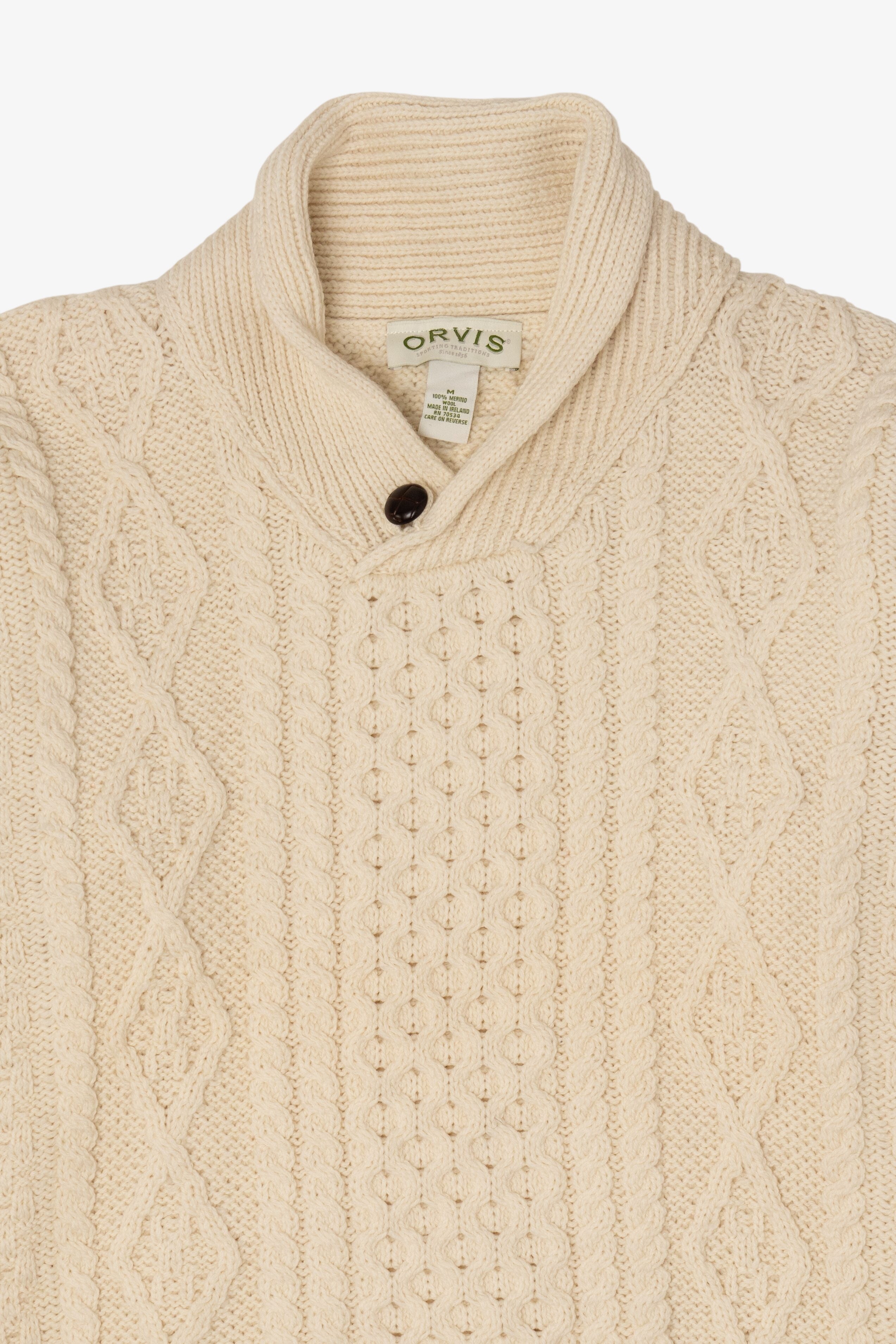 Vintage Ivory Orvis Irish Fisherman Sweater (1990s)