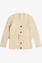 Vintage Fisherman Belted Cardigan Sweater (1980s)
