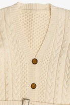 Vintage Fisherman Belted Cardigan Sweater (1980s)