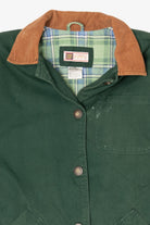 Vintage Dark Green Faded Glory Plaid Lined Jacket (1990s)