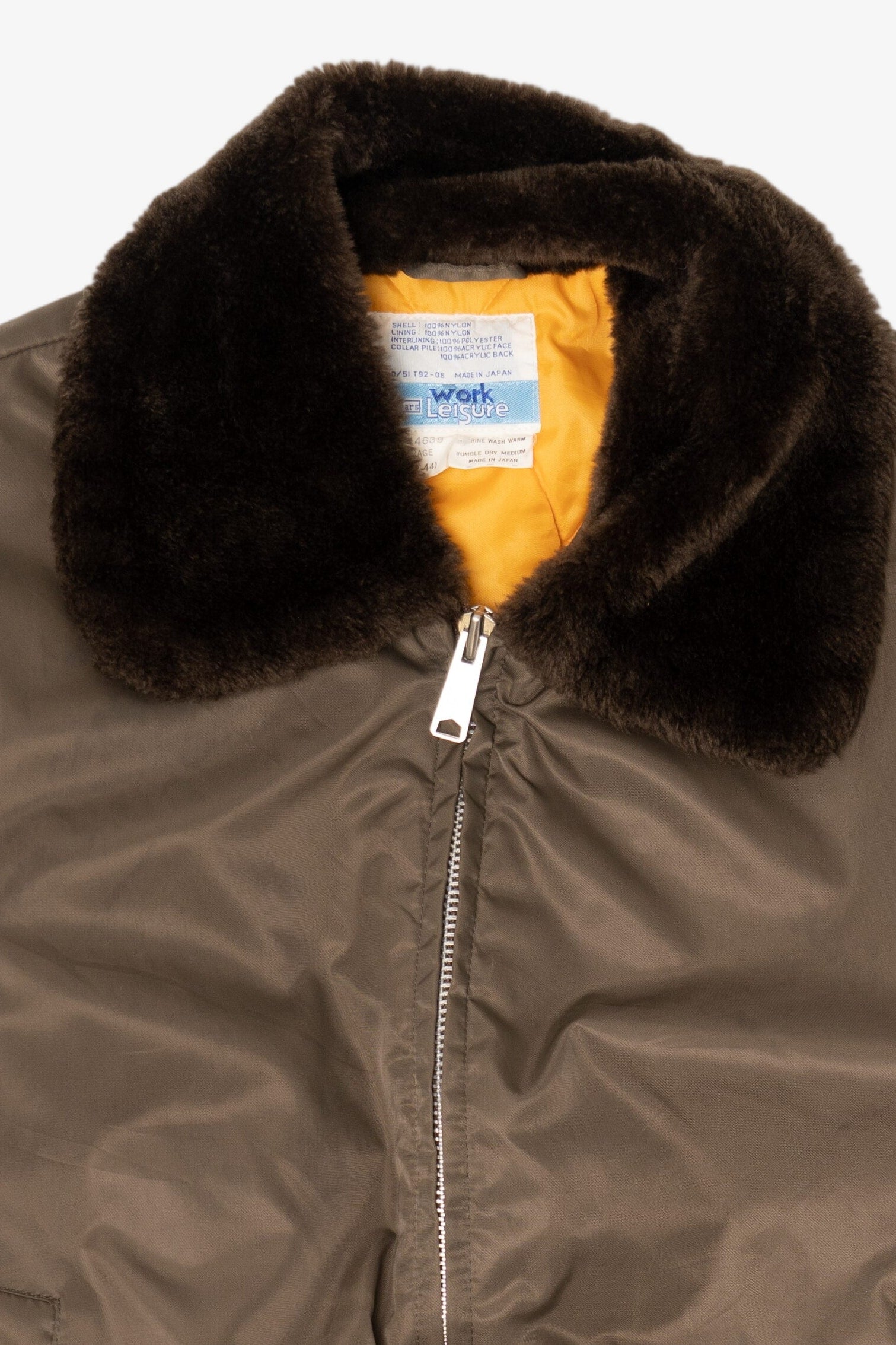 Vintage Brown Sears Work Leisure Bomber Jacket (1970s)