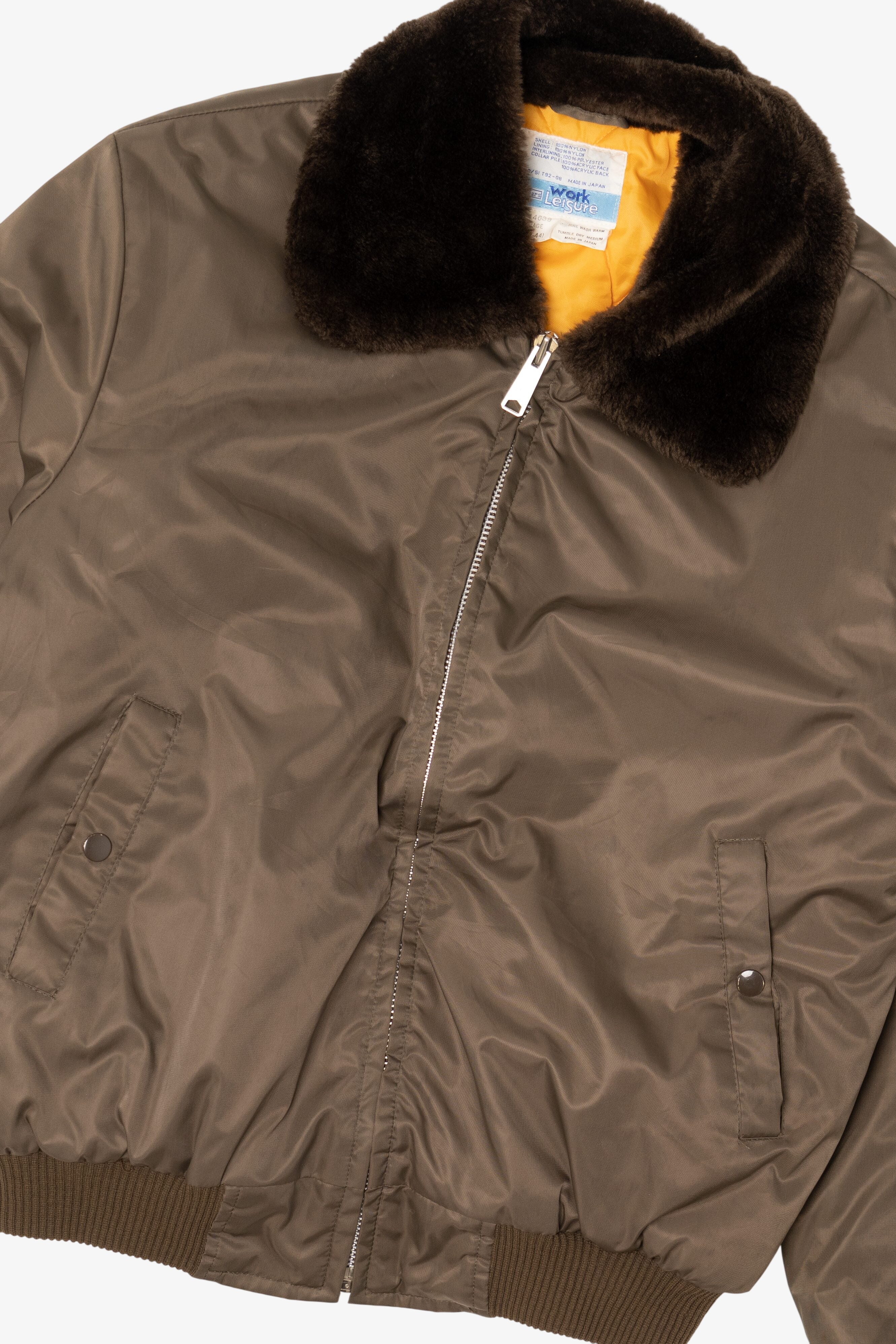Vintage Brown Sears Work Leisure Bomber Jacket (1970s)