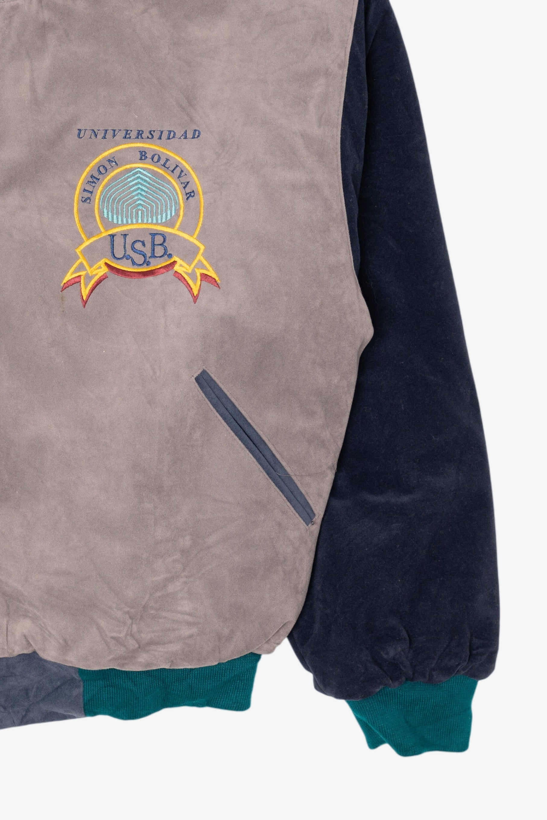 Vintage Gray  Universidad Simón Bolívar Athletic Jacket (1990s)
