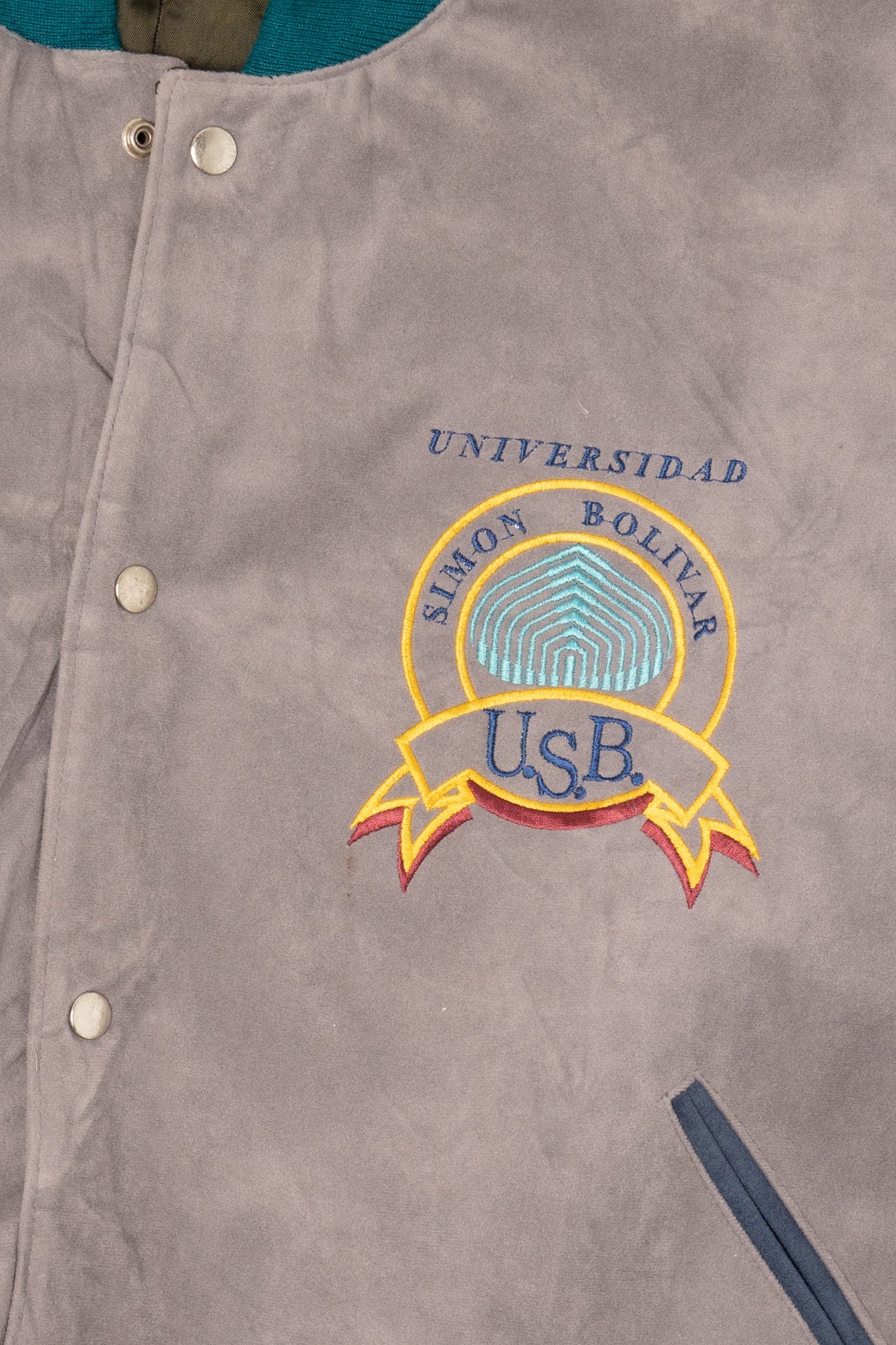 Vintage Gray  Universidad Simón Bolívar Athletic Jacket (1990s)