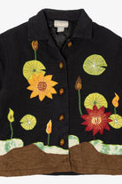 Vintage Reversal USA Sunflower Embroidered Lightweight Jacket (1990s)