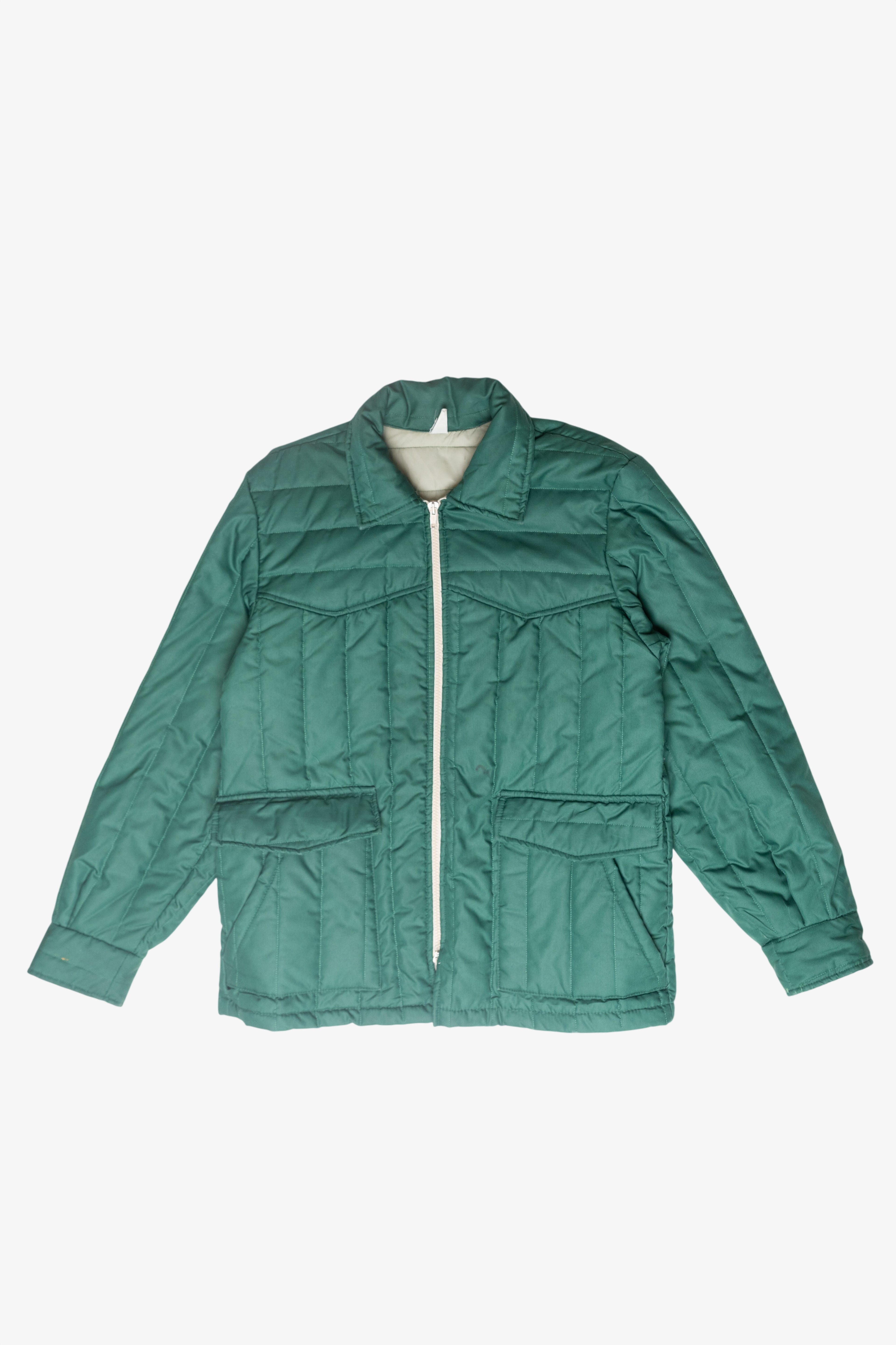 Vintage Green Lightweight Puff Jacket (1980s)