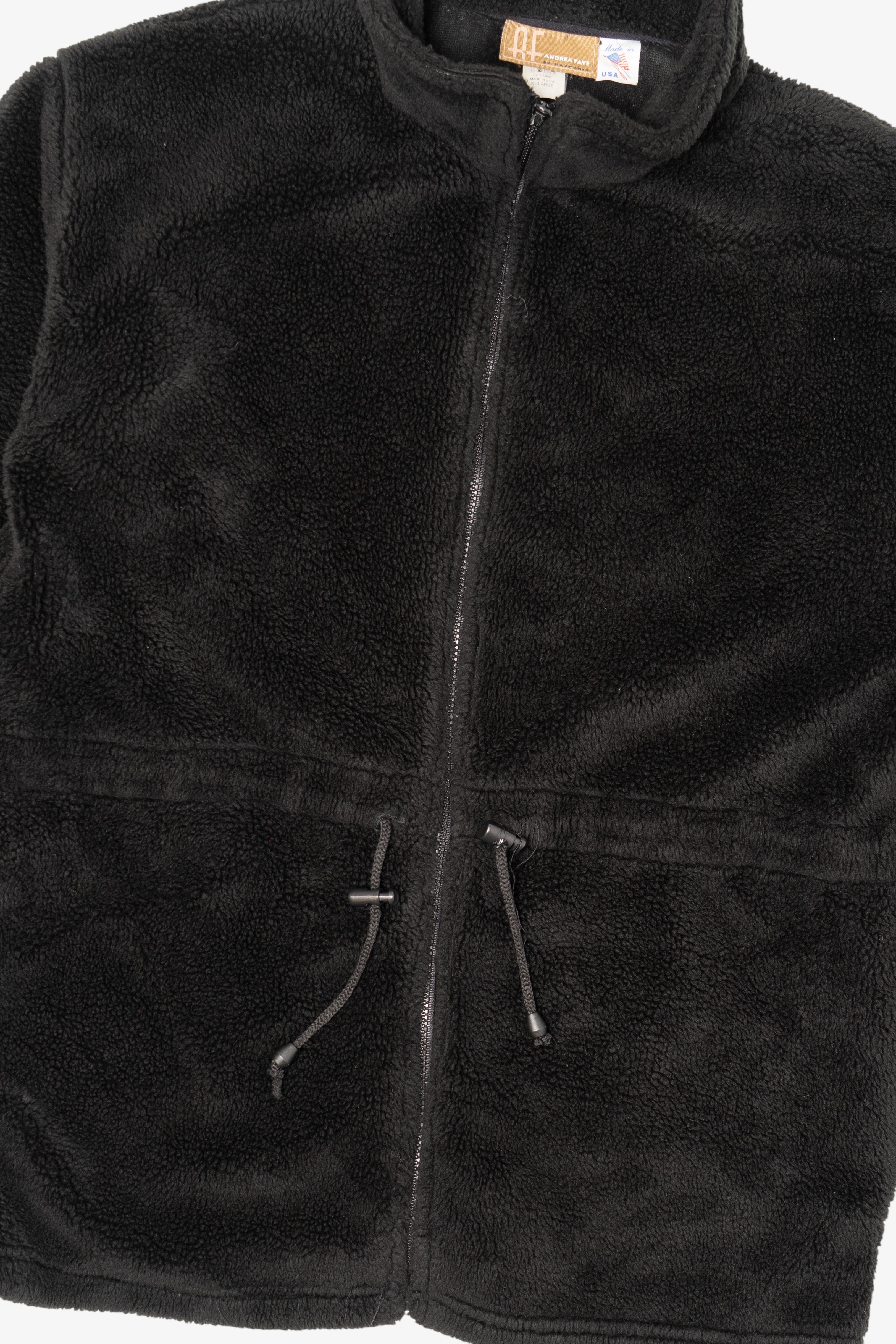Vintage Black Andrea Faye Fleece Jacket (1990s)
