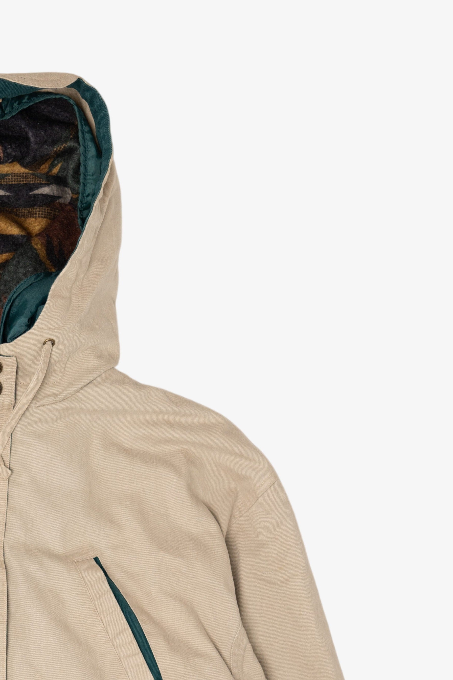 Vintage Beige Karizma Blanket Lined Hooded Jacket (1990s)
