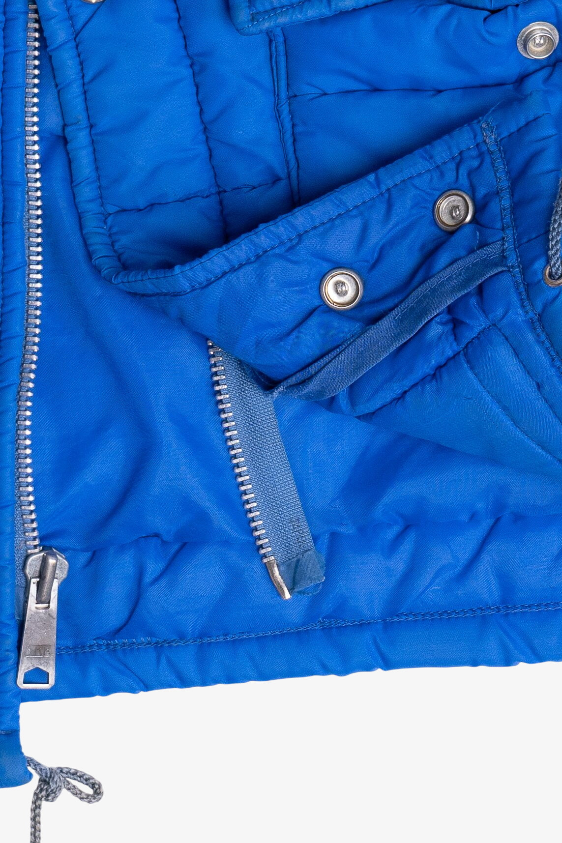 Vintage Swingster Michelin Man Patch Sleeve Spellout Puffer Jacket (1980s)