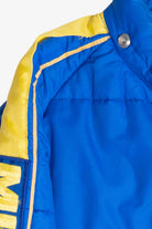 Vintage Swingster Michelin Man Patch Sleeve Spellout Puffer Jacket (1980s)