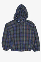 Vintage Blue Plaid Authentic Imports Hooded Jacket (1990s)
