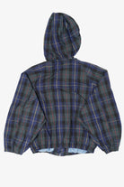 Vintage Blue Plaid Authentic Imports Hooded Jacket (1990s)