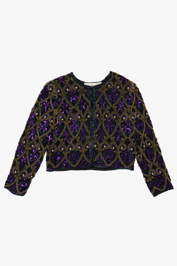 Vintage Beaded Embroidered Laurence Kazar Jacket (1980s)