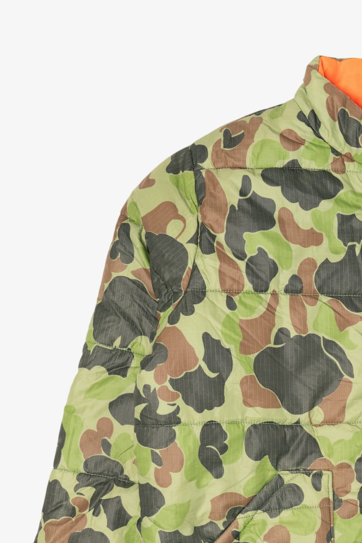 Vintage Green Camouflage Puffer Jacket (1980s)
