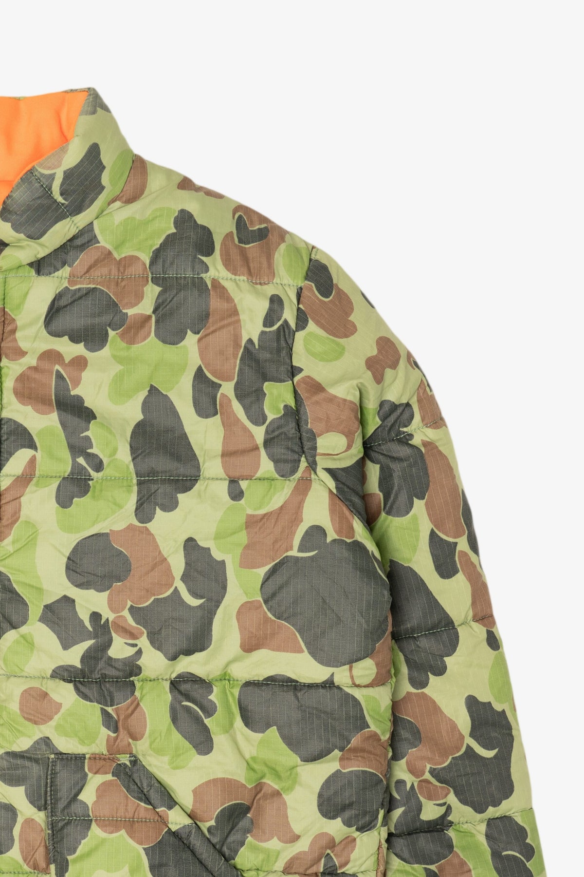 Vintage Green Camouflage Puffer Jacket (1980s)