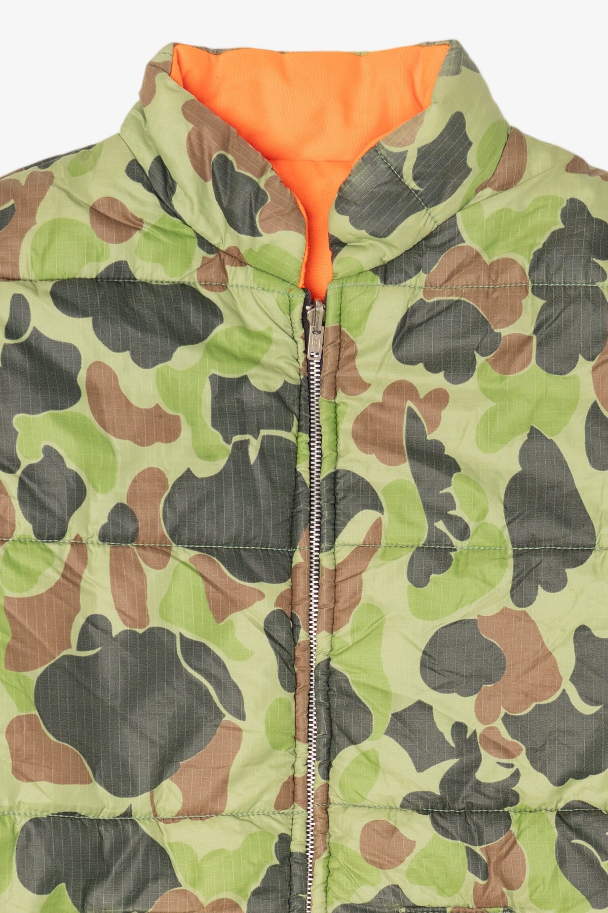 Vintage Green Camouflage Puffer Jacket (1980s)