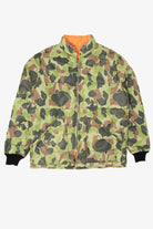 Vintage Green Camouflage Puffer Jacket (1980s)