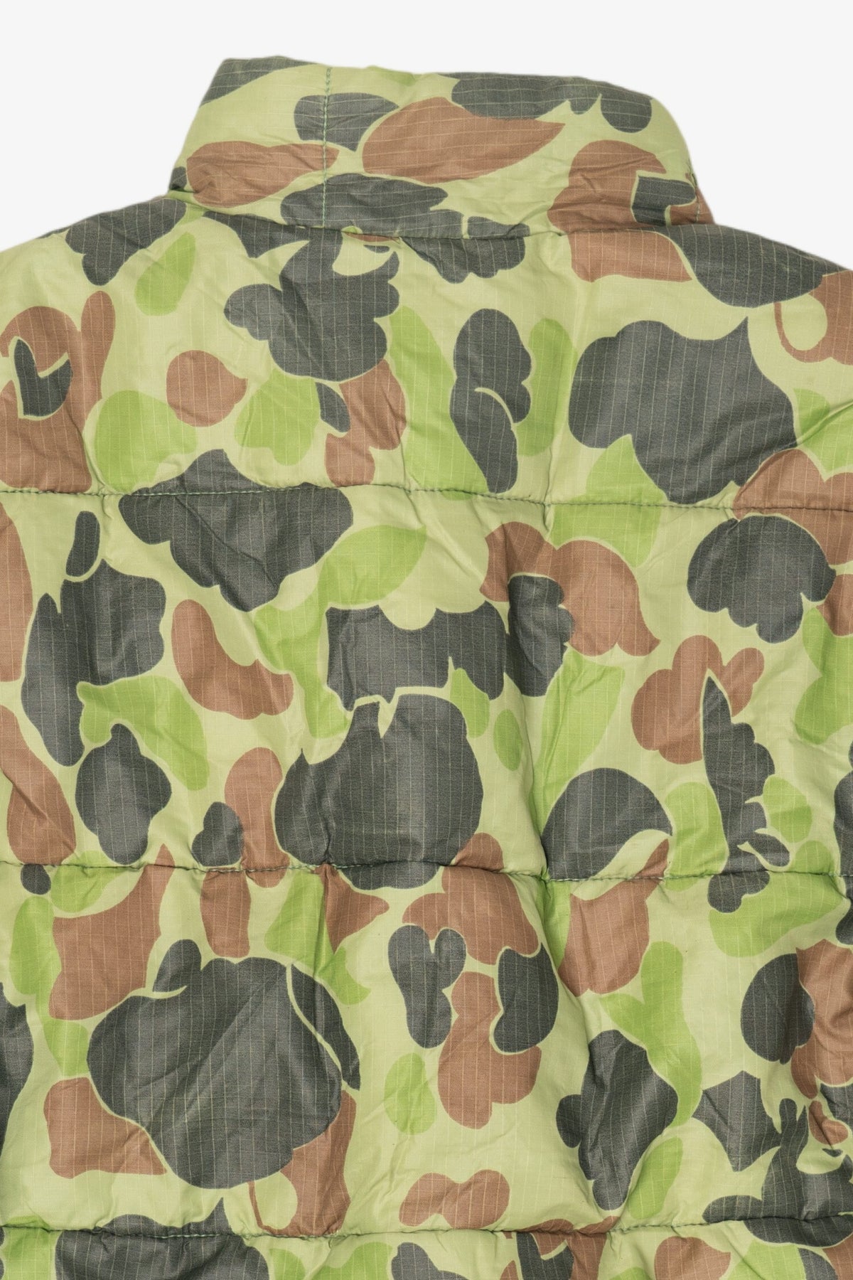 Vintage Green Camouflage Puffer Jacket (1980s)