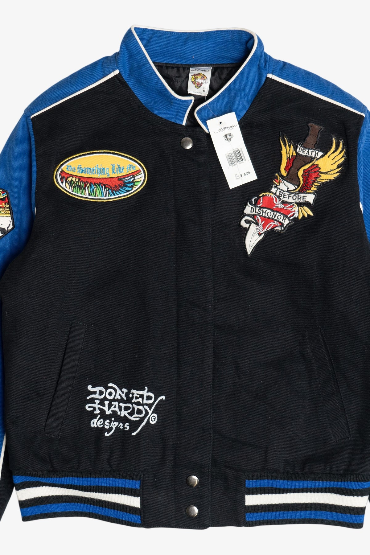 Vintage Ed Hardy "Death Before Dishonor" Patch Jacket (2000s)
