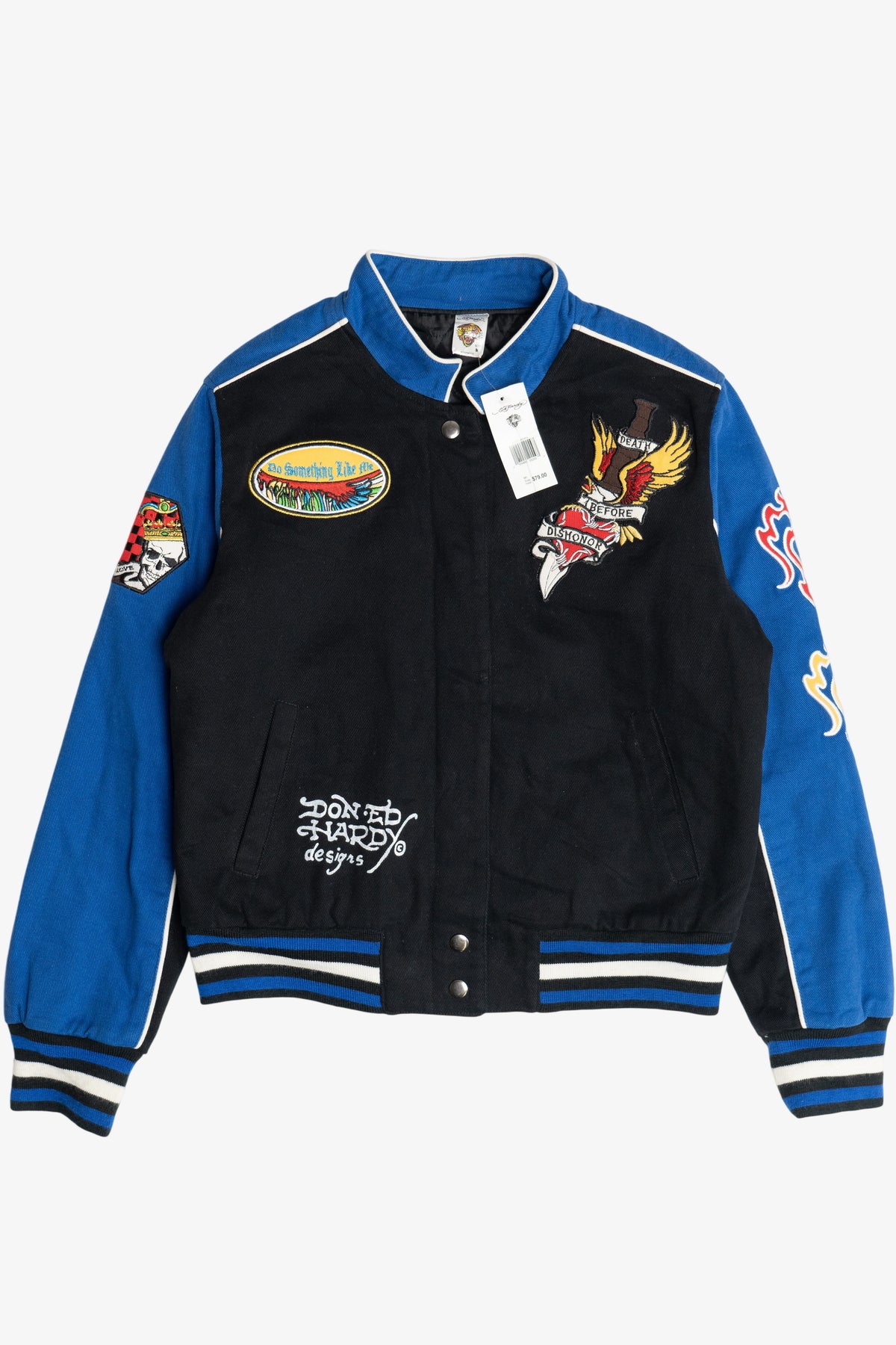 Vintage Ed Hardy "Death Before Dishonor" Patch Jacket (2000s)