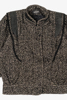 Vintage Braetan Tweed Leather Trimmed Jacket (1980s)