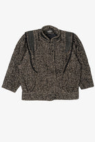 Vintage Braetan Tweed Leather Trimmed Jacket (1980s)