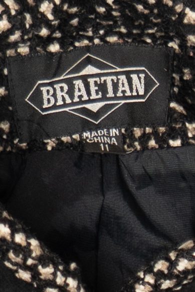 Vintage Braetan Tweed Leather Trimmed Jacket (1980s)