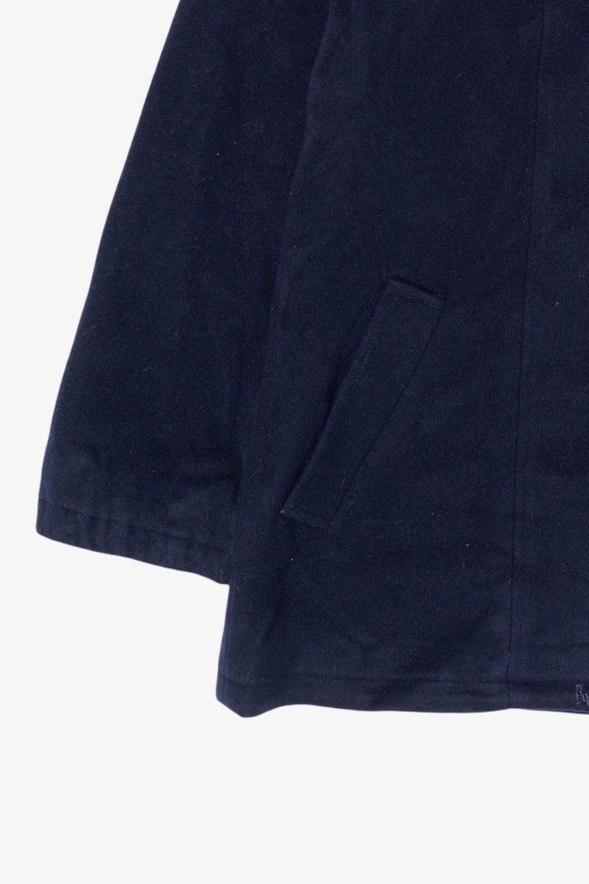 Vintage Navy Blue Authentic Mackintosh Vestcoat Hooded Jacket (1970s)