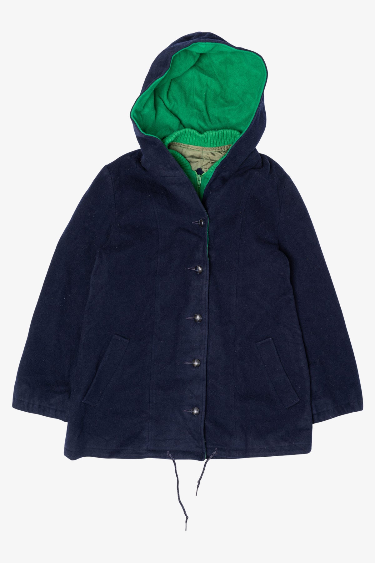 Vintage Navy Blue Authentic Mackintosh Vestcoat Hooded Jacket (1970s)