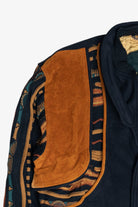 Vintage Roger Springfield's Leather And Coogi-Style Knit Patchwork Bomber Jacket (1980s)