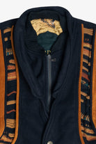 Vintage Roger Springfield's Leather And Coogi-Style Knit Patchwork Bomber Jacket (1980s)