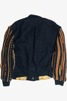 Vintage Roger Springfield's Leather And Coogi-Style Knit Patchwork Bomber Jacket (1980s)