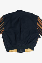 Vintage Roger Springfield's Leather And Coogi-Style Knit Patchwork Bomber Jacket (1980s)