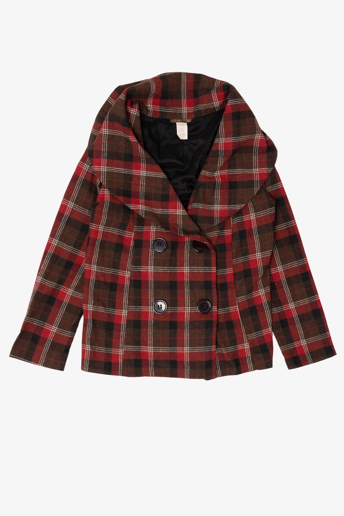 Vintage Red Chick Cowl Neck Double Breasted Jacket (1990s)