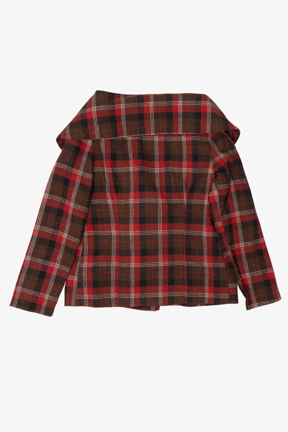 Vintage Red Chick Cowl Neck Double Breasted Jacket (1990s)