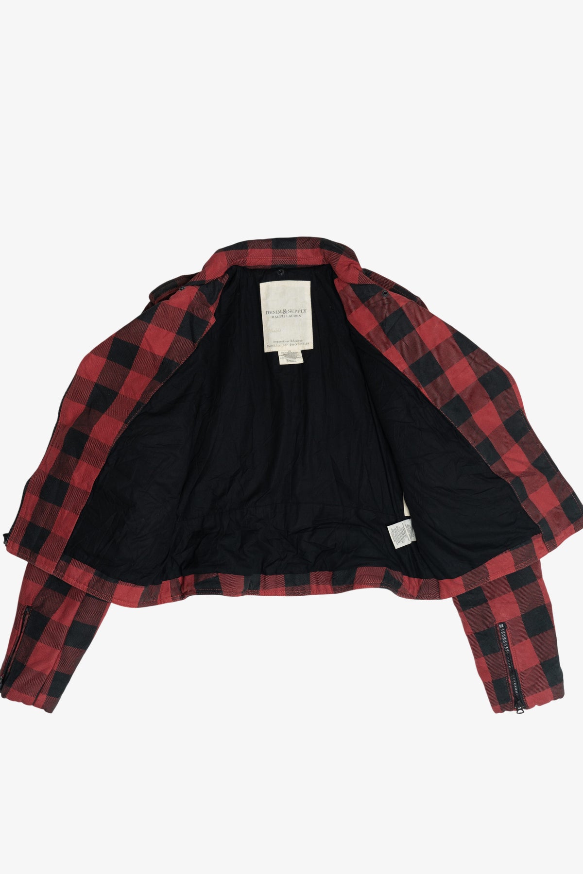 Ralph Lauren Denim & Supply Buffalo Plaid Moto Zip Jacket (2010s)