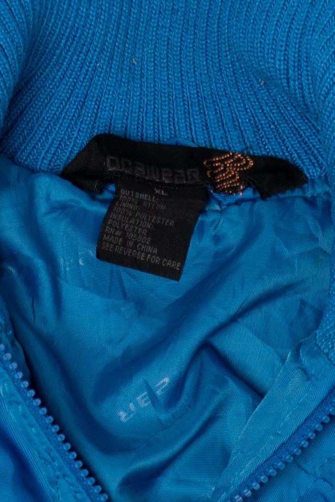 Vintage Y2k Blue Rocawear Bomber Quilted Jacket (2000s)