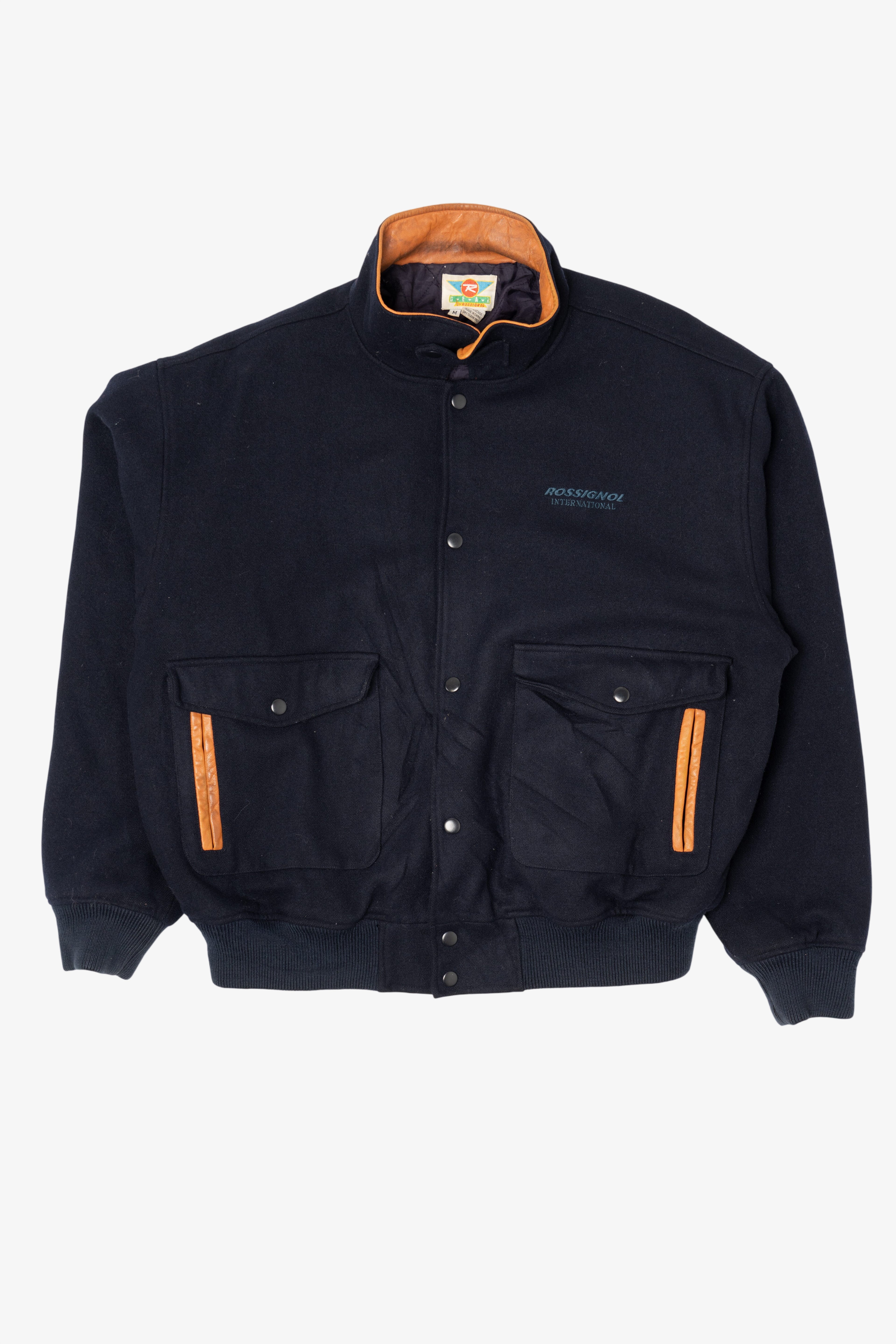 Vintage Black Rossignol Elbow Pads Bomber Jacket (1990s)