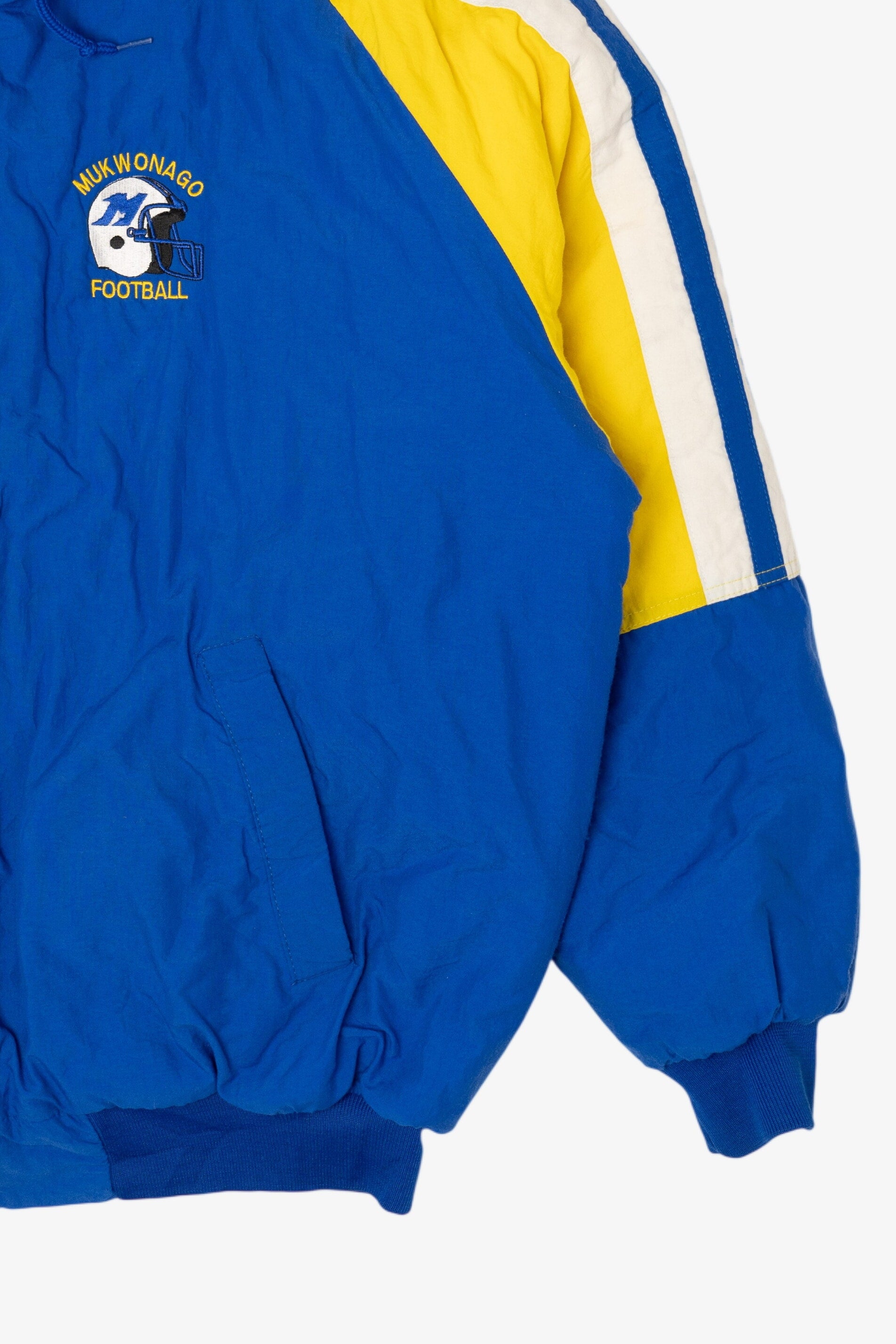 Vintage Blue Swingster Mukwonago Football Coach's Puffer Jacket (1990s)