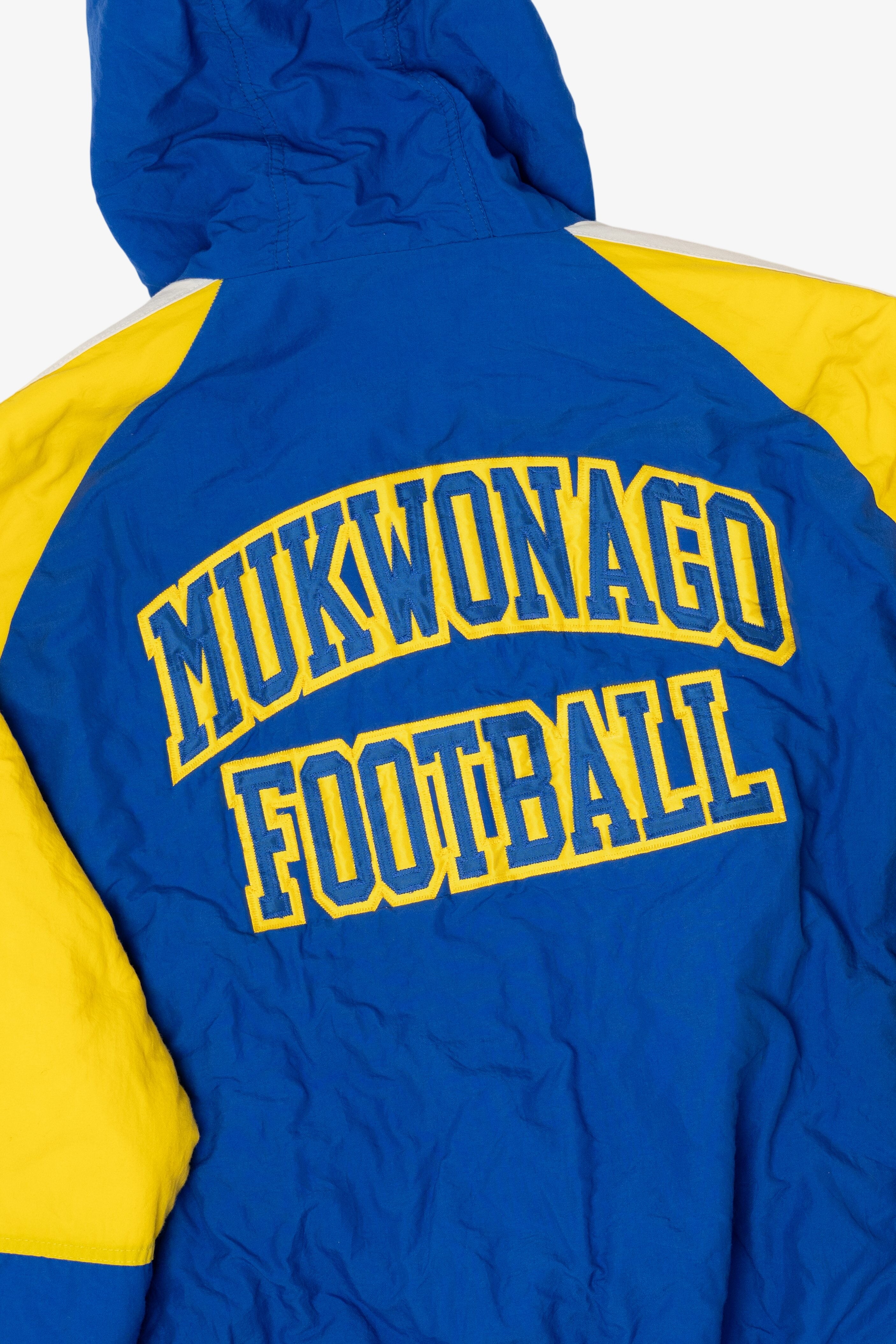 Vintage Blue Swingster Mukwonago Football Coach's Puffer Jacket (1990s)