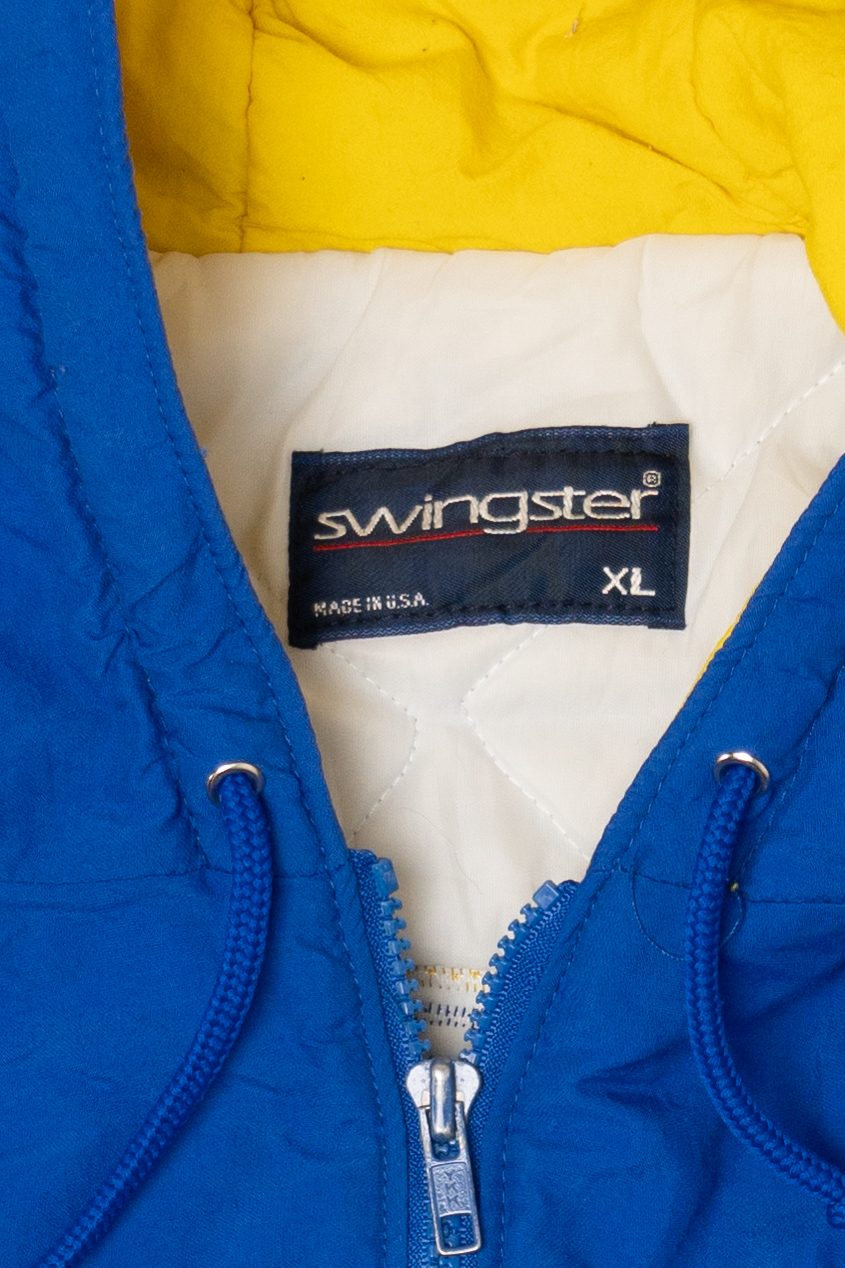 Vintage Blue Swingster Mukwonago Football Coach's Puffer Jacket (1990s)