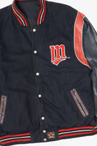 Vintage Minnesota Twins Chenille Patch Leather Sleeve Varsity Jacket (1990s)