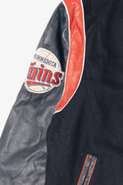 Vintage Minnesota Twins Chenille Patch Leather Sleeve Varsity Jacket (1990s)