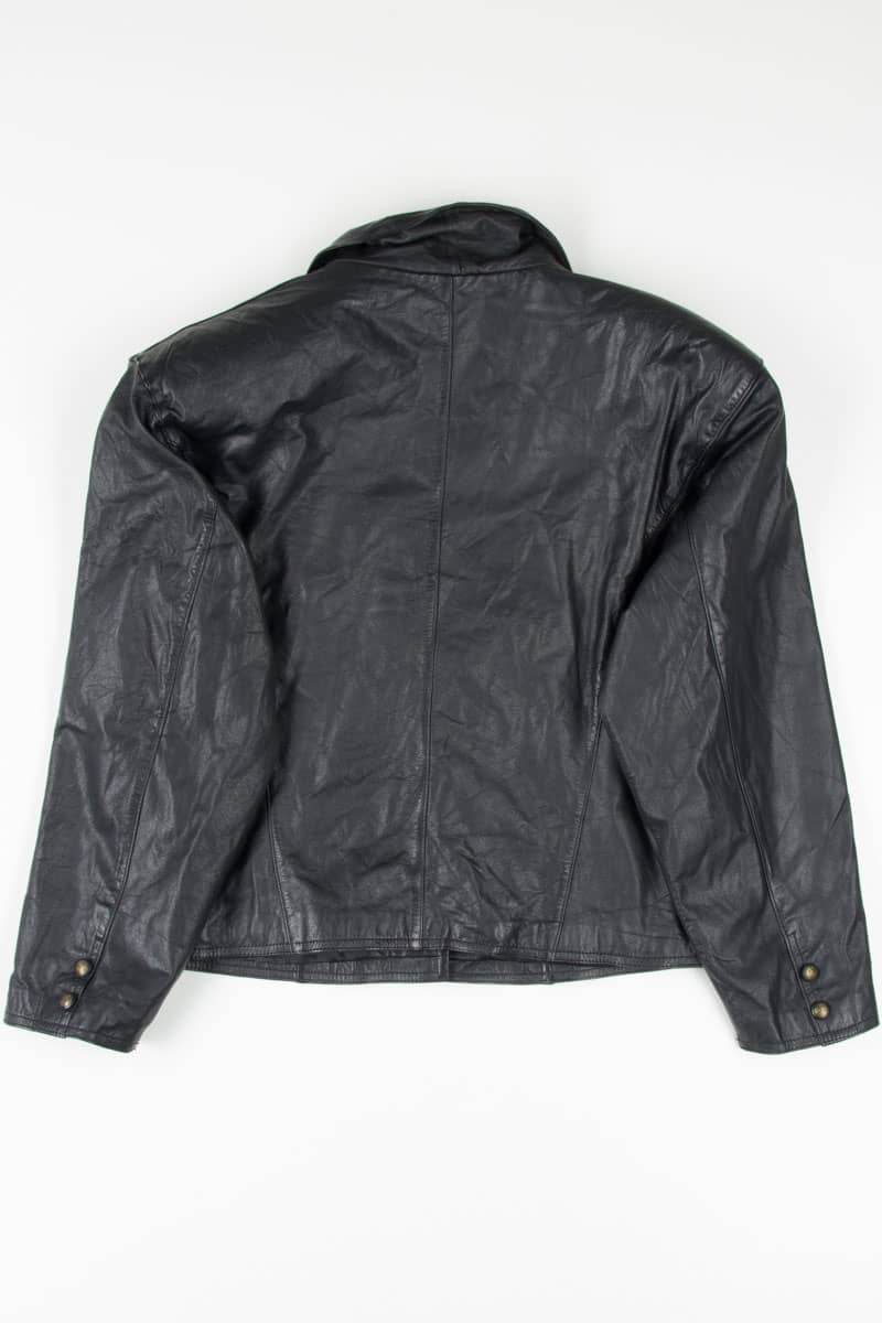 Two Button Leather Blazer