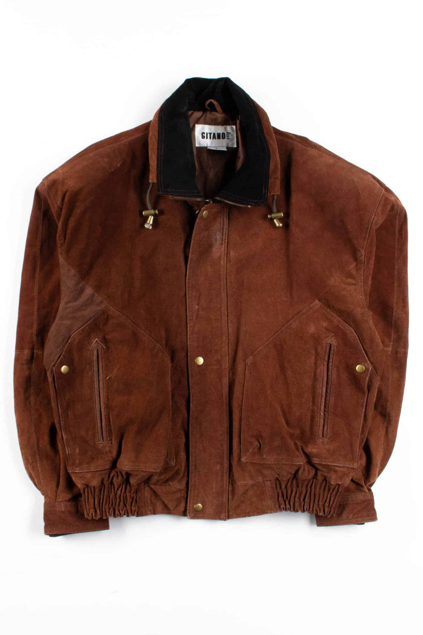 Brown Suede Leather Jacket